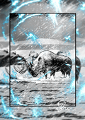 The Cold Winds - Paleohorror art print by Ambrite Art