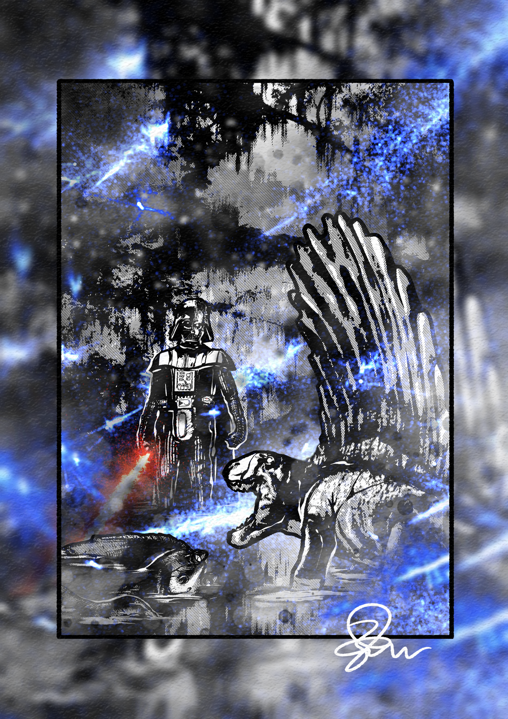 Vader - Paleohorror art print by Ambrite Art