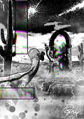 The Portal Glitch - Paleohorror art print by Ambrite Art