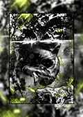 Hunting In The Deep - Paleohorror art print by Ambrite Art