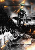 Like a Shepherd It Watches - Paleohorror art print by Ambrite Art