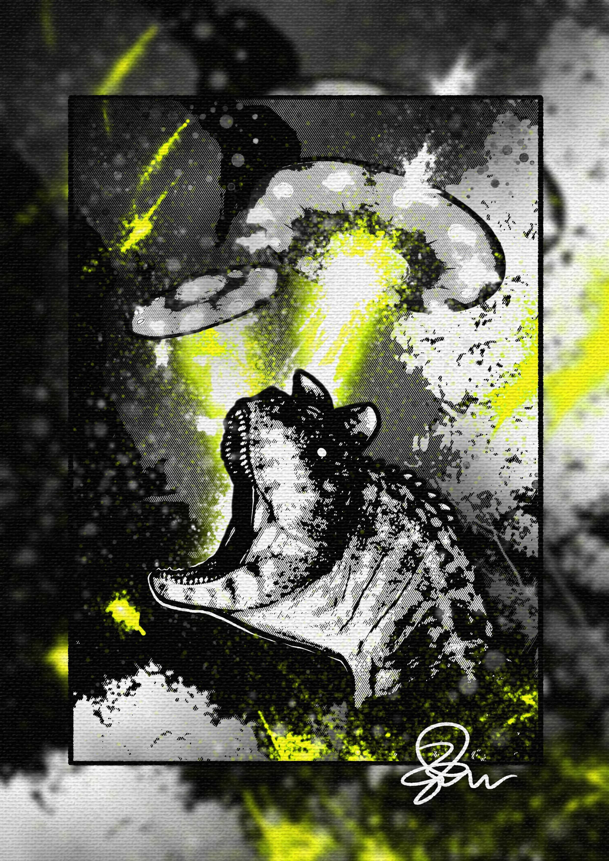 The Invasion - Paleohorror art print by Ambrite Art
