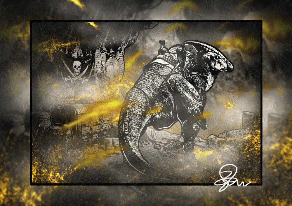 A Pirate's Life - Paleohorror art print by Ambrite Art