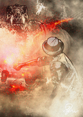 The Flare - Paleohorror art print by Ambrite Art