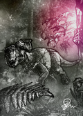 The Entity - Paleohorror art print by Ambrite Art